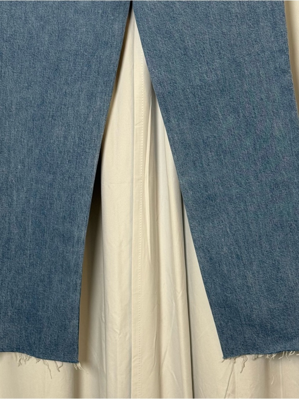 Frank & Eileen Monaghan Jeans 26 High Rise Straight Leg Crop Raw Hem Denim - Picture 12 of 15
